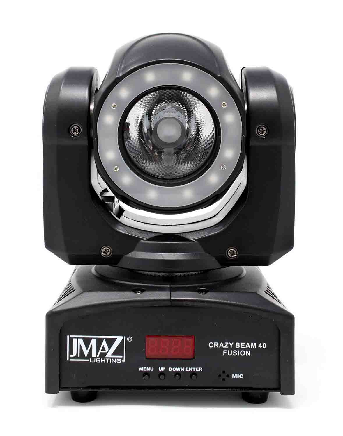 JMAZ JZ3006 Crazy Beam 40 Fusion LED Moving Head With 12 Tri-Color (RGB) LED Ring - Hollywood DJ