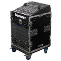 Odyssey FZ1112W 11U Top Slanted 12U Vertical Pro Combo Rack with Casters - Hollywood DJ
