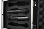 Gator Cases GM-4WR DJ Case for 4 Complete Wireless Microphone Systems - Half Rack - Hollywood DJ