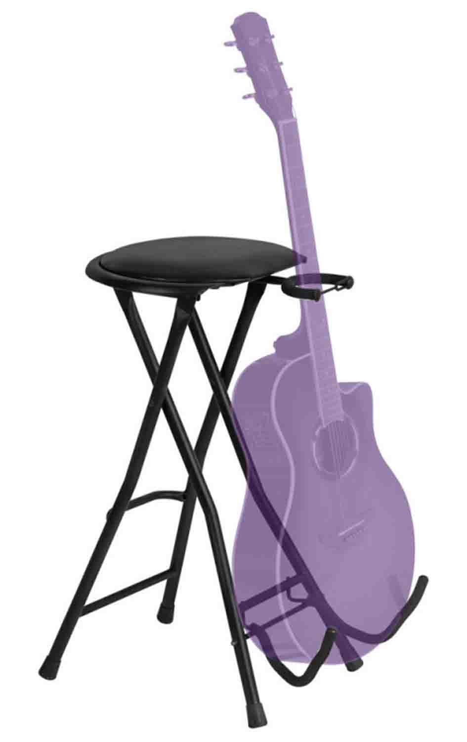 Onstage DT7500 Guitarist Stool with Integrated Guitar Stand - Hollywood DJ
