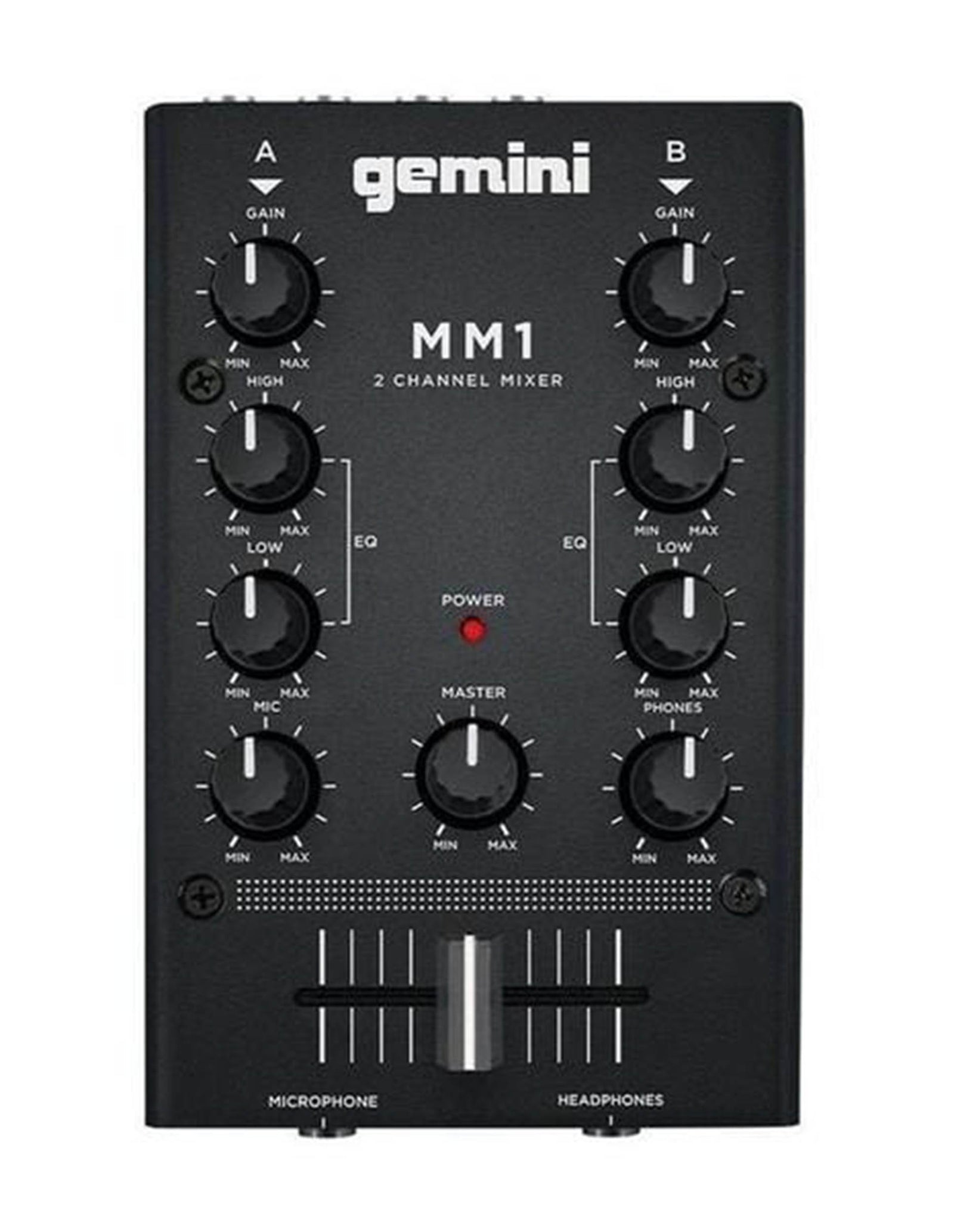 Gemini Sound MM1, 2-Channel Pocket-Sized DJ Mixer - Hollywood DJ