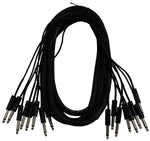 Prox XC-8PP10 Unbalanced 8 Ch 1/4" TS to 1/4" TS Mono Male Snake - 10 Feet - Hollywood DJ