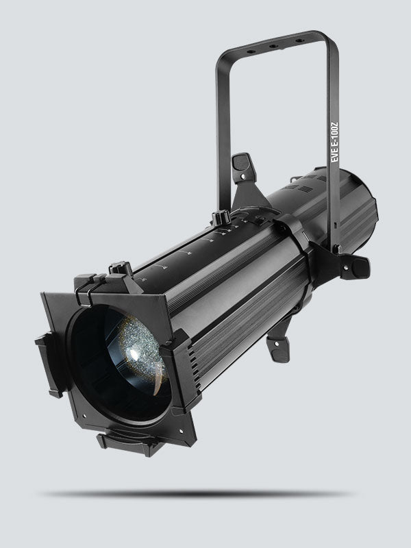 Chauvet DJ EVE E-100Z 100w Warm White Ellipsoidal Spot LED w/ Manual Zoom, Framing Shutters, and Frames for Gels and Gobos - Hollywood DJ