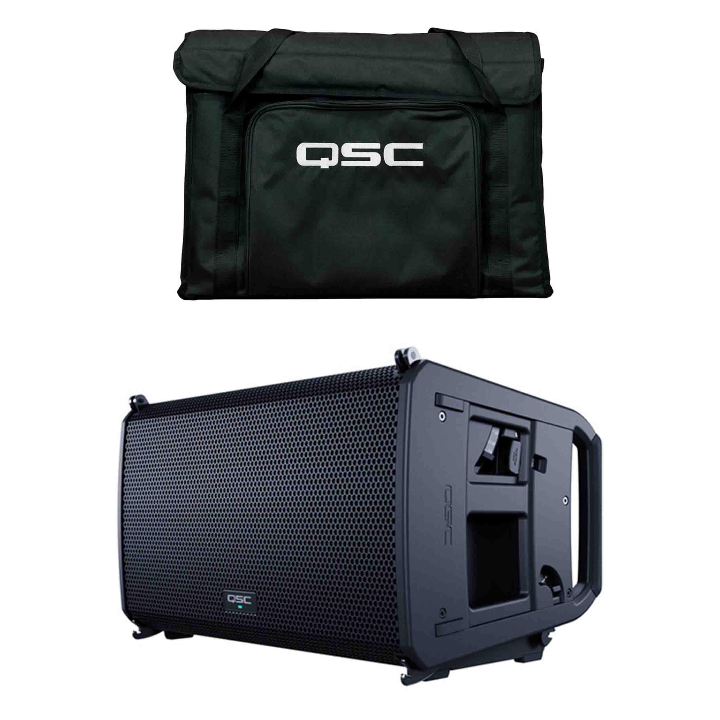 QSC LA112, 12" Powered Line Array Loudspeaker Package with Transport Tote QSC