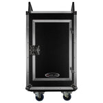 Odyssey FZ1316W 13U Top Slanted 16U Vertical Pro Combo Rack with Casters - Hollywood DJ