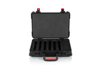 Gator Cases GTSA-MICW6 DJ Case for 6 Wireless Microphones with Battery Storage - Hollywood DJ