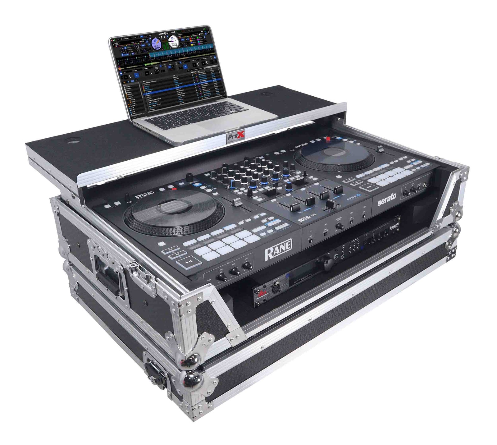 ProX XS-RANEFOUR WLT ATA Flight Style Road Case for RANE Four DJ Controller with Laptop Shelf - Hollywood DJ