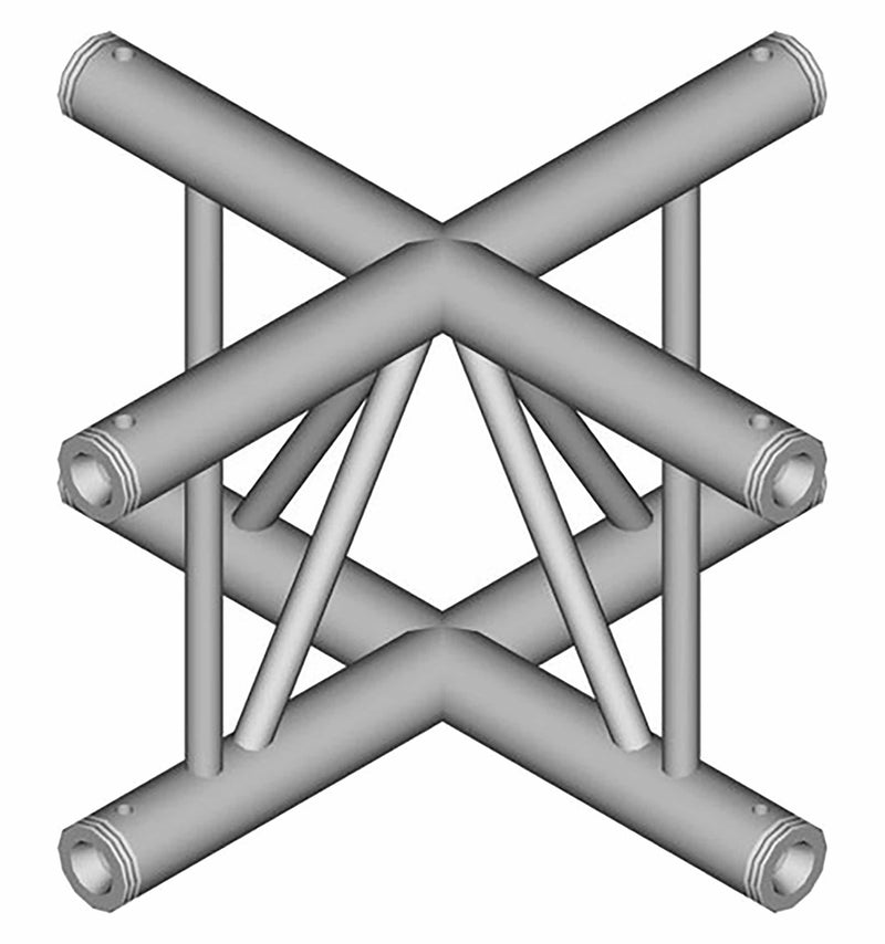 Global Truss IB-4072-V, Vertical Four Way Cross Junction for F32 I-Beam Truss System - 1.64 ft - Hollywood DJ