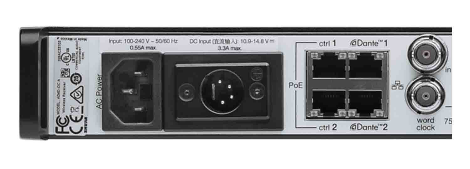 Shure AD4QNP Four Channel Digital Wireless Receiver with No Accessories - Hollywood DJ
