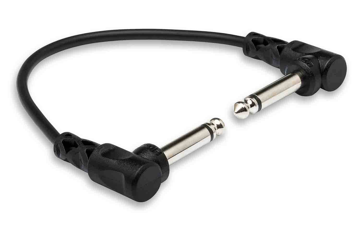 Hosa CFS-606 Molded Right-Angle Guitar Patch Cable, 6 inch (6 pack) - Hollywood DJ