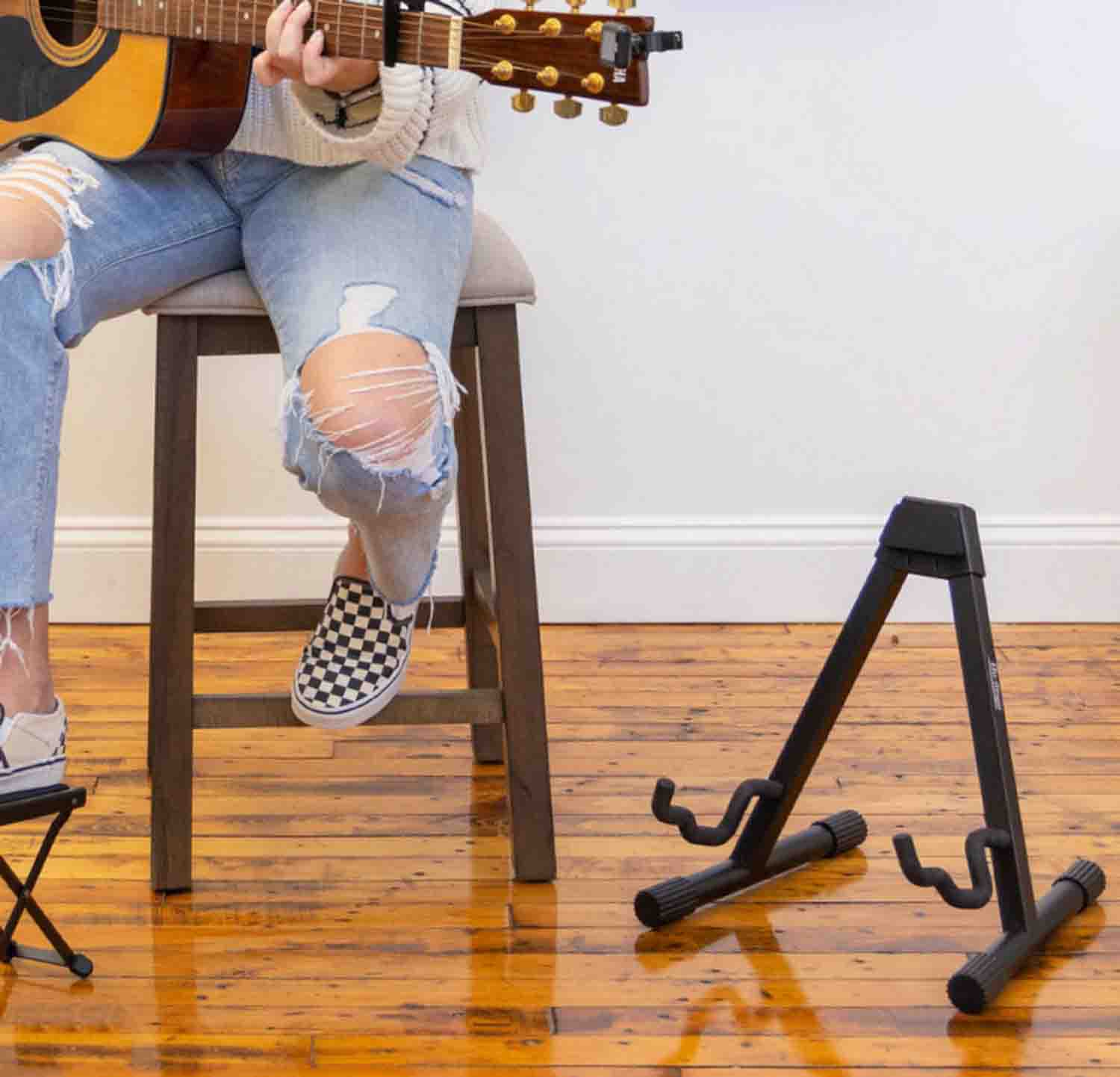 On Stage GS7462B Professional A-Frame Guitar Stand - Hollywood DJ