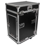 Odyssey FZ1316W 13U Top Slanted 16U Vertical Pro Combo Rack with Casters - Hollywood DJ