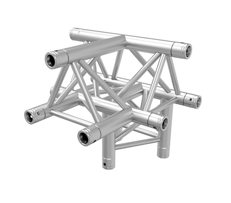 Global Truss TR-4097-U, Four Way Triangular T-Junction Apex Up for F33 Triangle Truss - 1.64 FT - Hollywood DJ