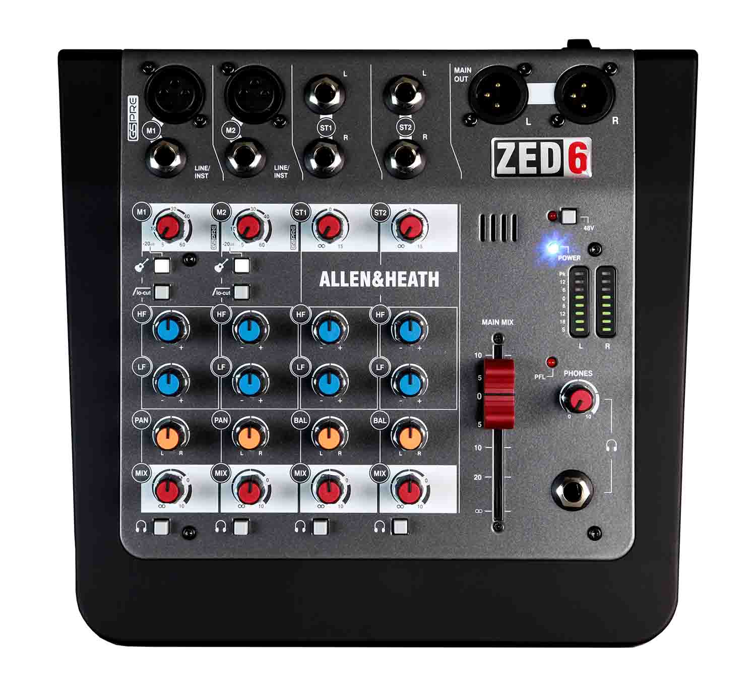 Allen & Heath ZED-6 Compact 6 Input Analogue Mixer - Hollywood DJ