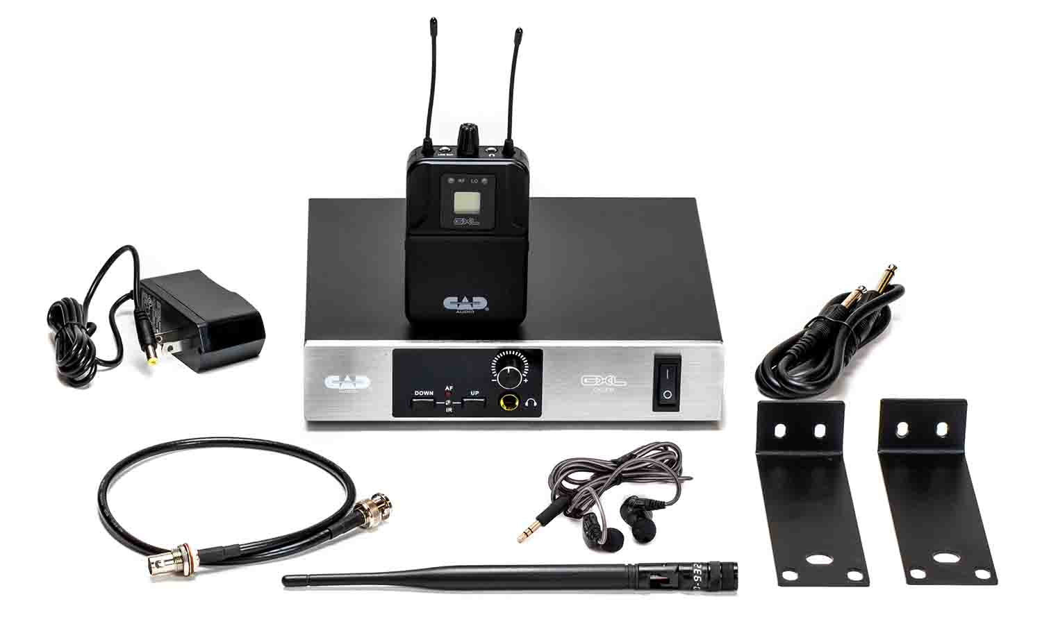 CAD Audio GXLIEM Wireless In Ear Monitor System Includes MEB1 Earbuds, Rack Mount Ears and Antenna Relocation Kit - Hollywood DJ