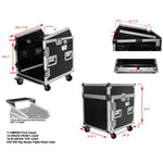 ProX T-14MRSSMK2, 14U Rack x 10U Top Mixer DJ Combo Flight Case - Hollywood DJ