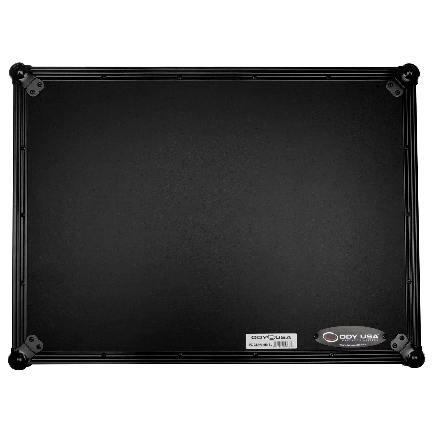 Odyssey FZGSPRIME4BL, Black Denon Prime 4 Flight Case with Glide Platform - Hollywood DJ