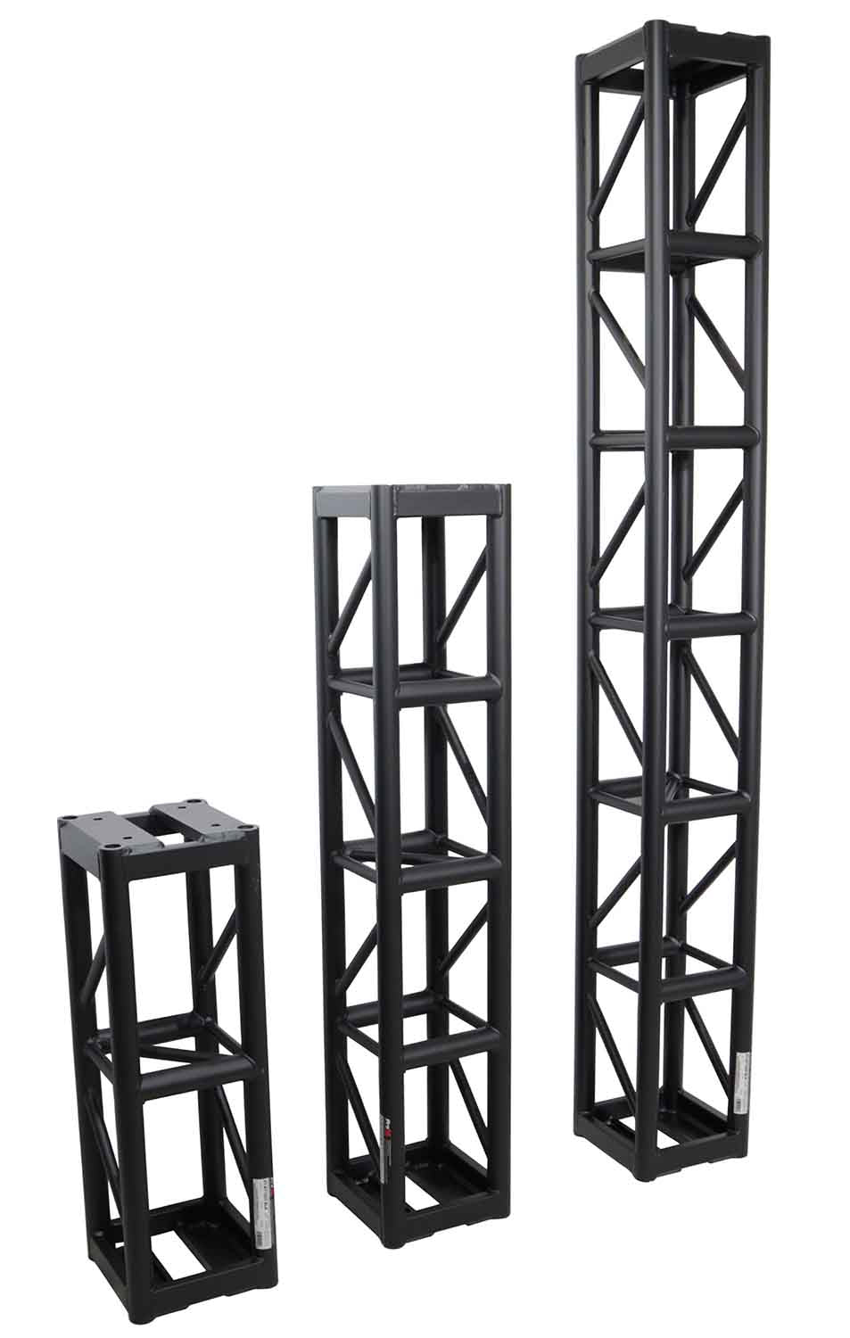 ProX XT-BT1208 BLK, 3mm Wall BoltX Black Bolted 12 Inch Professional Box Truss Segment - 8 Feet - Hollywood DJ