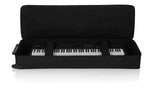 Gator Cases GK-88 XL Rigid Lightweight Case for Extra Long 88 Note Keyboards with Wheels - Hollywood DJ