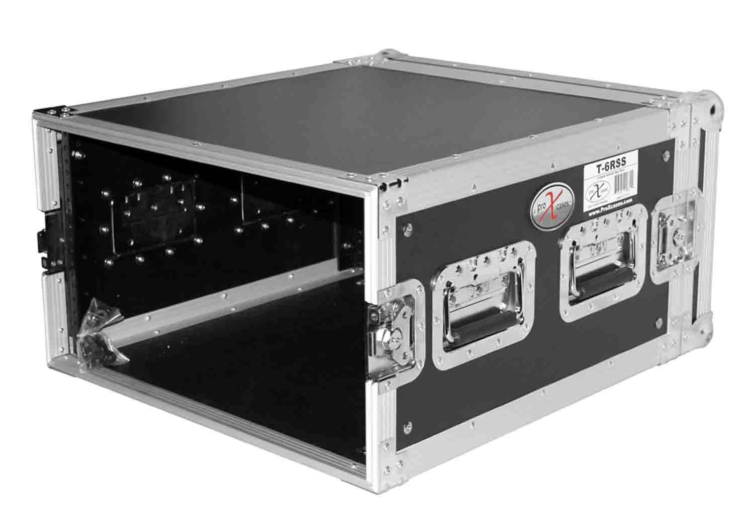 ProX T-6RSS 6U Space Amp Rack Mount ATA Flight Case - 19 Inch Depth - Hollywood DJ