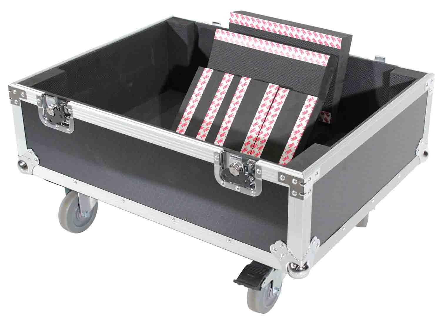 ProX X-RCF-HDL10AX2W Flight Case for 2x RCF HDL 10-A Line Array Speakers with 4-inch Wheels - Hollywood DJ