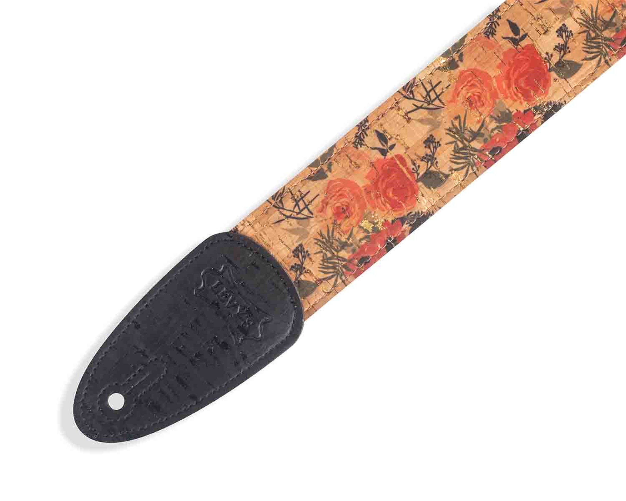 Levy's Leathers MX8-001 2-inch Cork Guitar Strap with Wildflower Print - Hollywood DJ