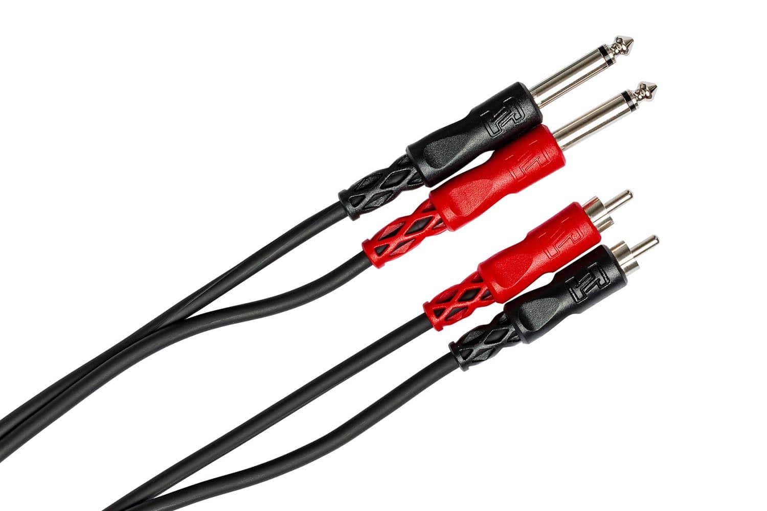 Hosa Stereo Interconnect Cable Dual 1/4-inch TS Male to Dual RCA Male - Hollywood DJ