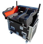 ProX XZF-YDM7EX1U LMA, Flip-Ready Hydraulic Console Easy Retracting Lifting 1U Rack Space Flight Case for Yamaha DM7-EX with wheels by ZCASE - Hollywood DJ