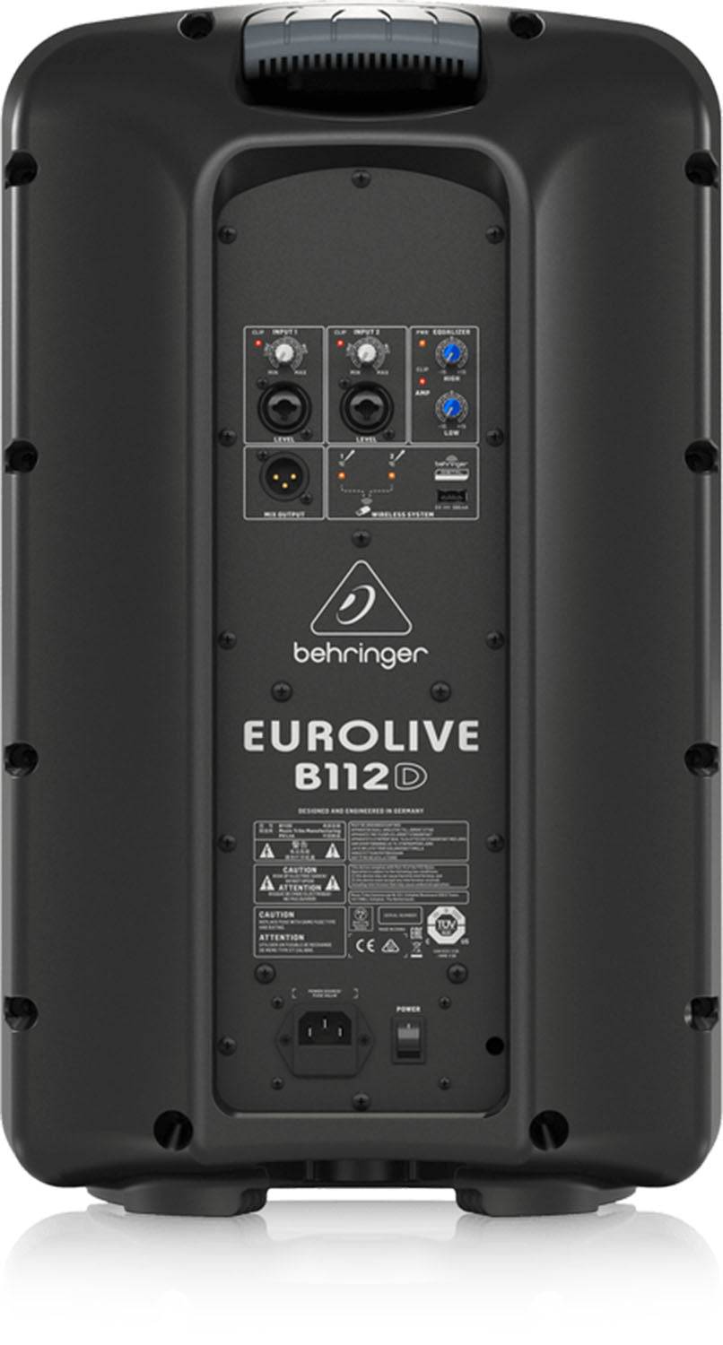 Behringer B112D 2-Way PA Speaker System With Wireless Option and Integrated Mixer - Hollywood DJ