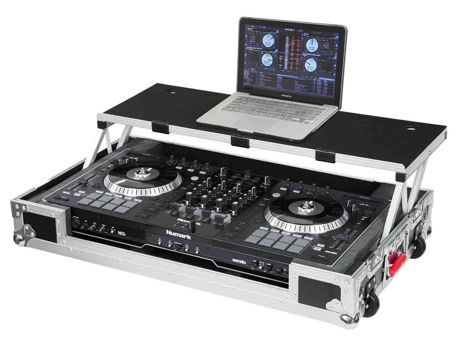 Gator Cases G-TOURDSPNS7II Road Case Custom for Numark NS7II Controller with Sliding Laptop Platform - Hollywood DJ