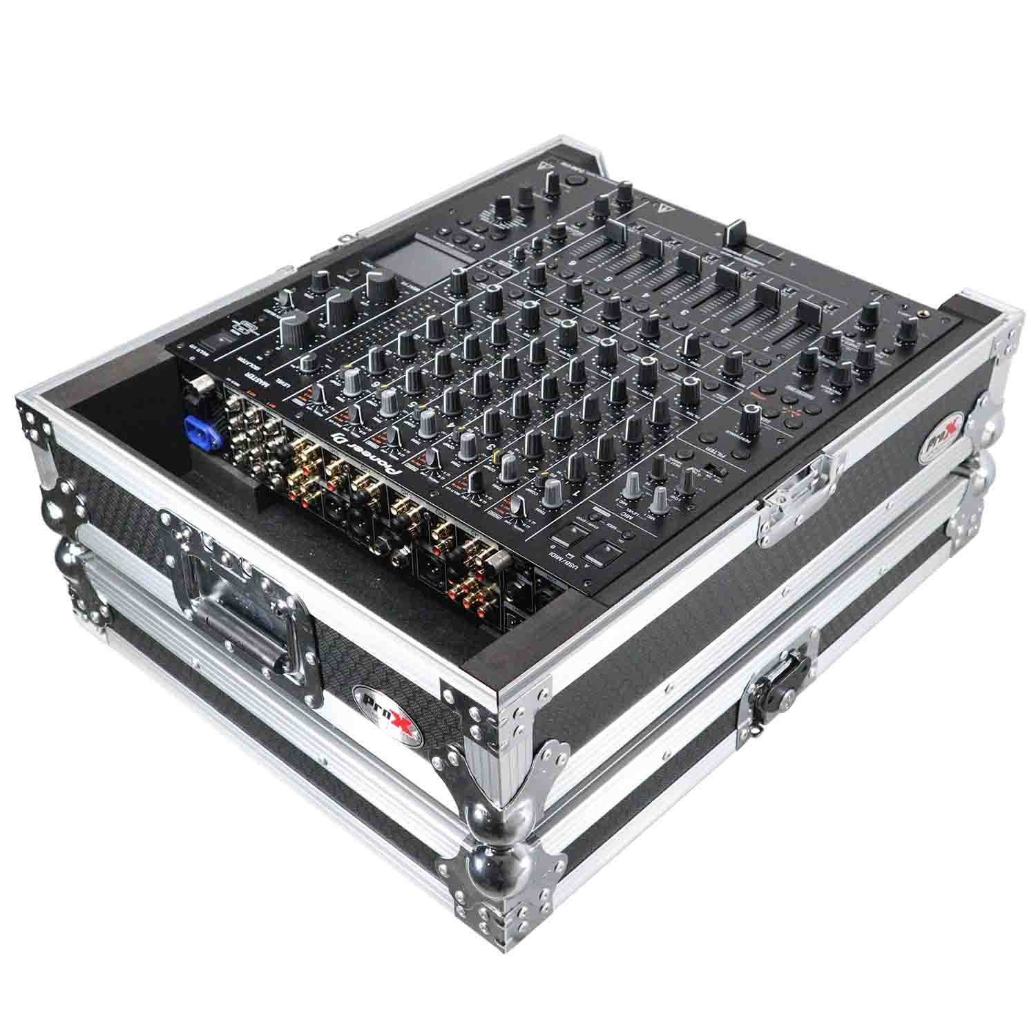 ProX XS-DJMV10 ATA Style Case For Pioneer DJM-V10 6 Channel DJ Mixer - Silver on Black - Hollywood DJ