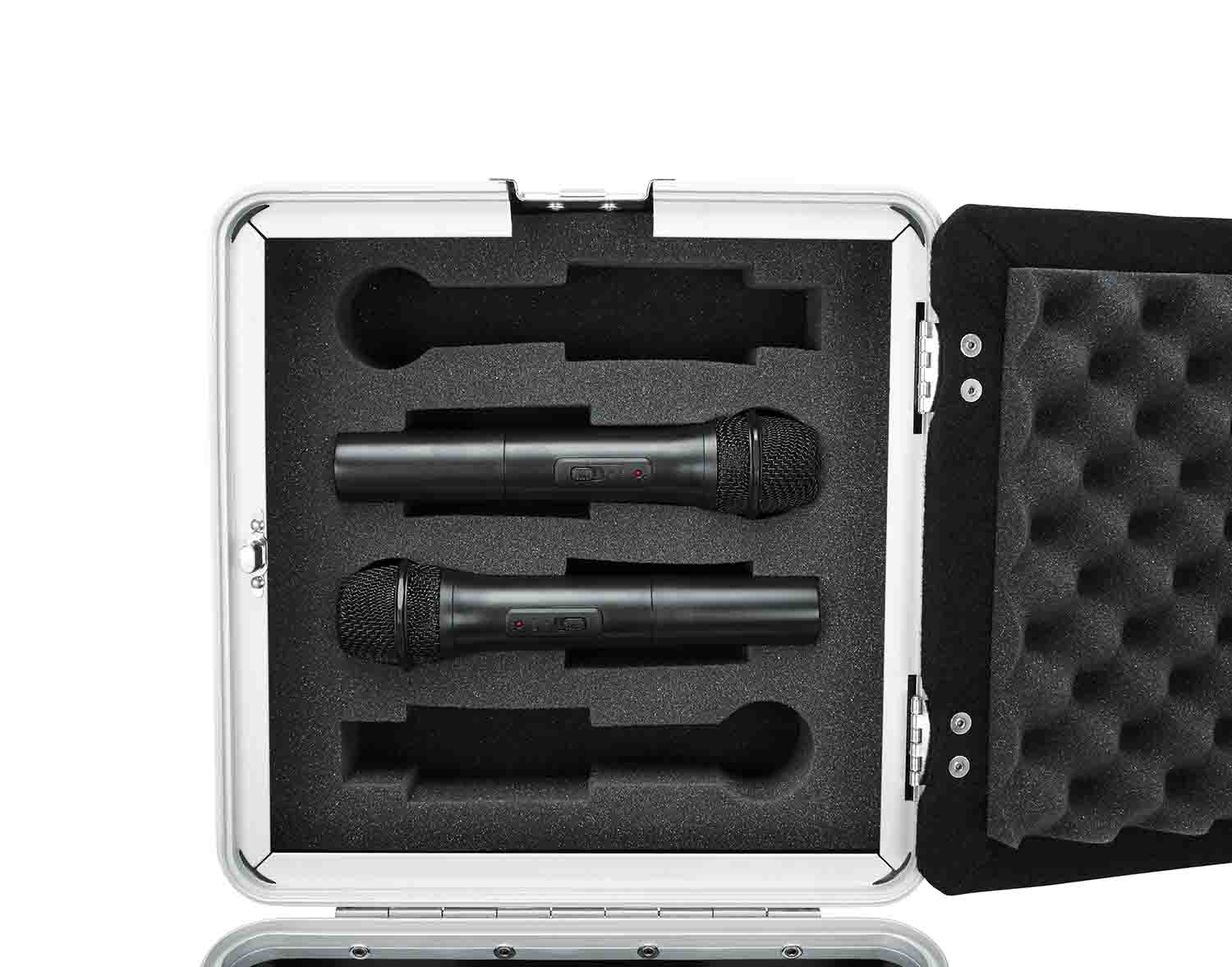 Gator Cases GM-4WR DJ Case for 4 Complete Wireless Microphone Systems - Half Rack - Hollywood DJ