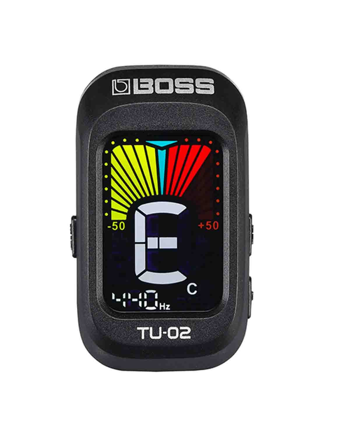 Boss TU-02 Clip-On Tuner with High Contrast Color Display - Hollywood DJ