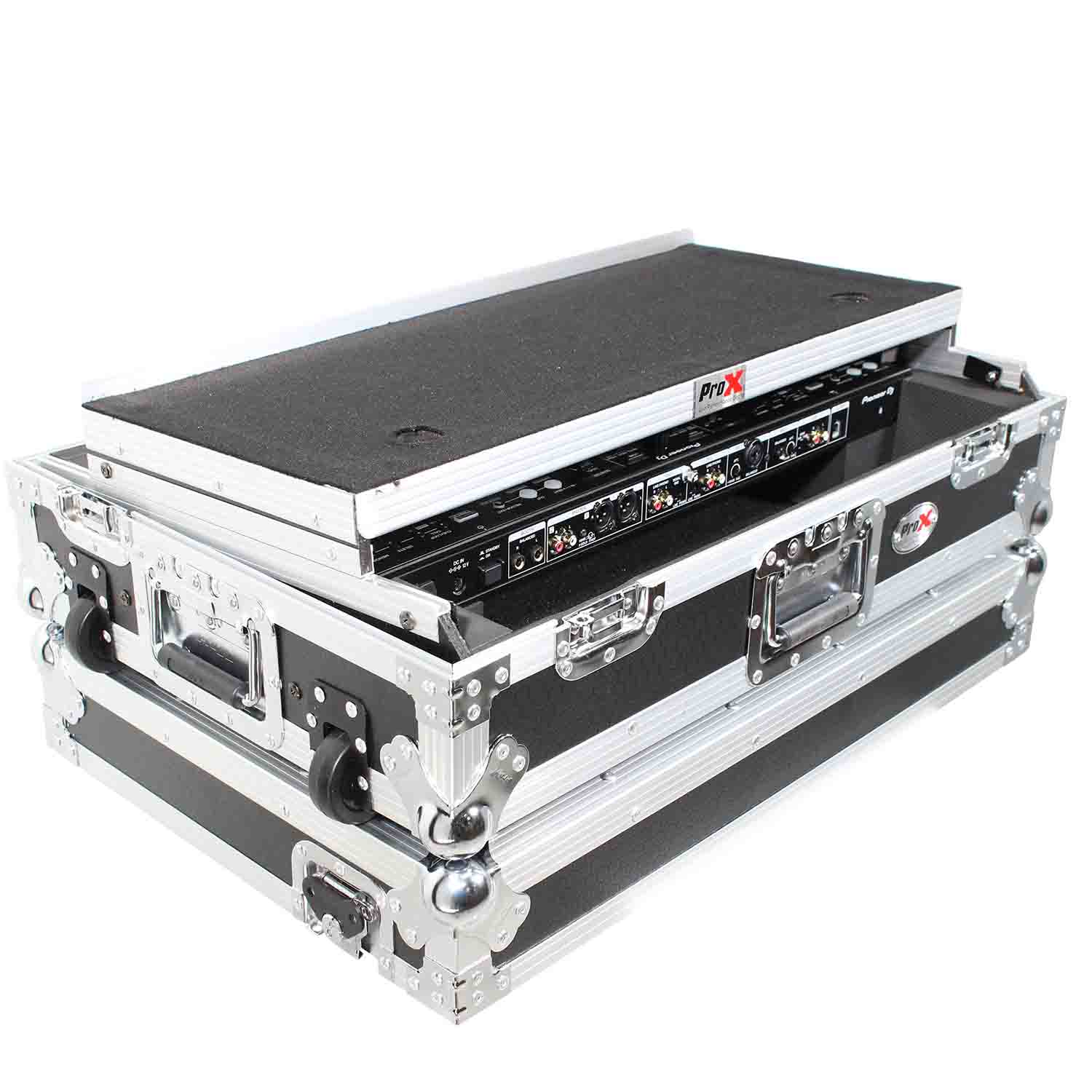 ProX XS-DDJ800 WLT DJ Flight Case For Pioneer DDJ-800 Digital Controller With Sliding Laptop Shelf and Wheels - Hollywood DJ