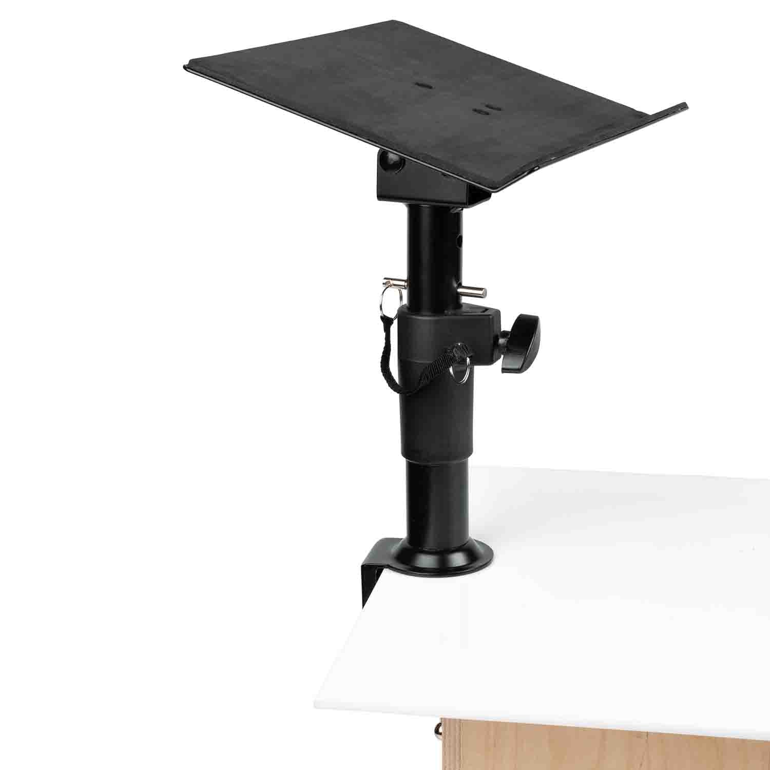 Gator Frameworks GFWLAPTOP2500 Clampable Laptop Stand - Desktop Clamp with Adjustable Height (Universal) - Hollywood DJ