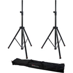Gator Frameworks GFW-SPK-3000SET Set of 2 Deluxe Tripod Speaker Stands with Carry Bag - Hollywood DJ
