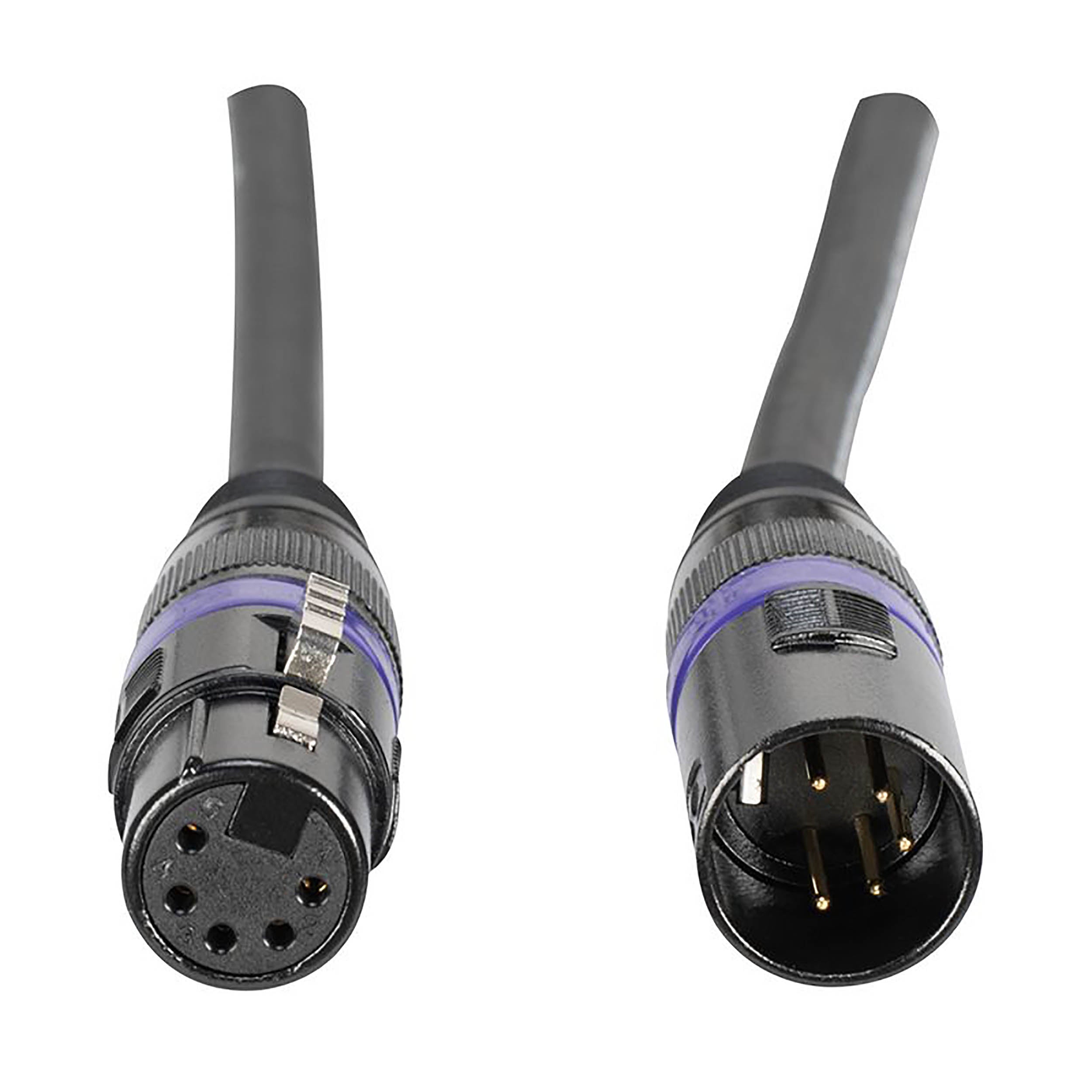 Accu-Cable AC5PDMX100, 5-Pin Male To 5-Pin Female Connection DMX Cable - 100 Ft by Accu Cable
