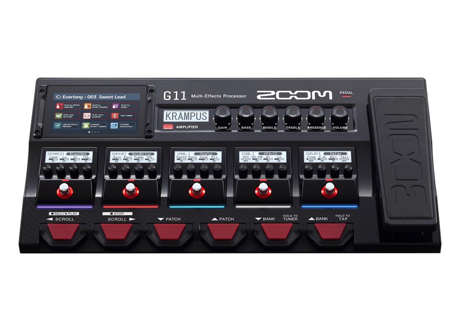 Zoom G11 Multi-Effects Processor for Guitarists with Touchscreen Interface - Hollywood DJ