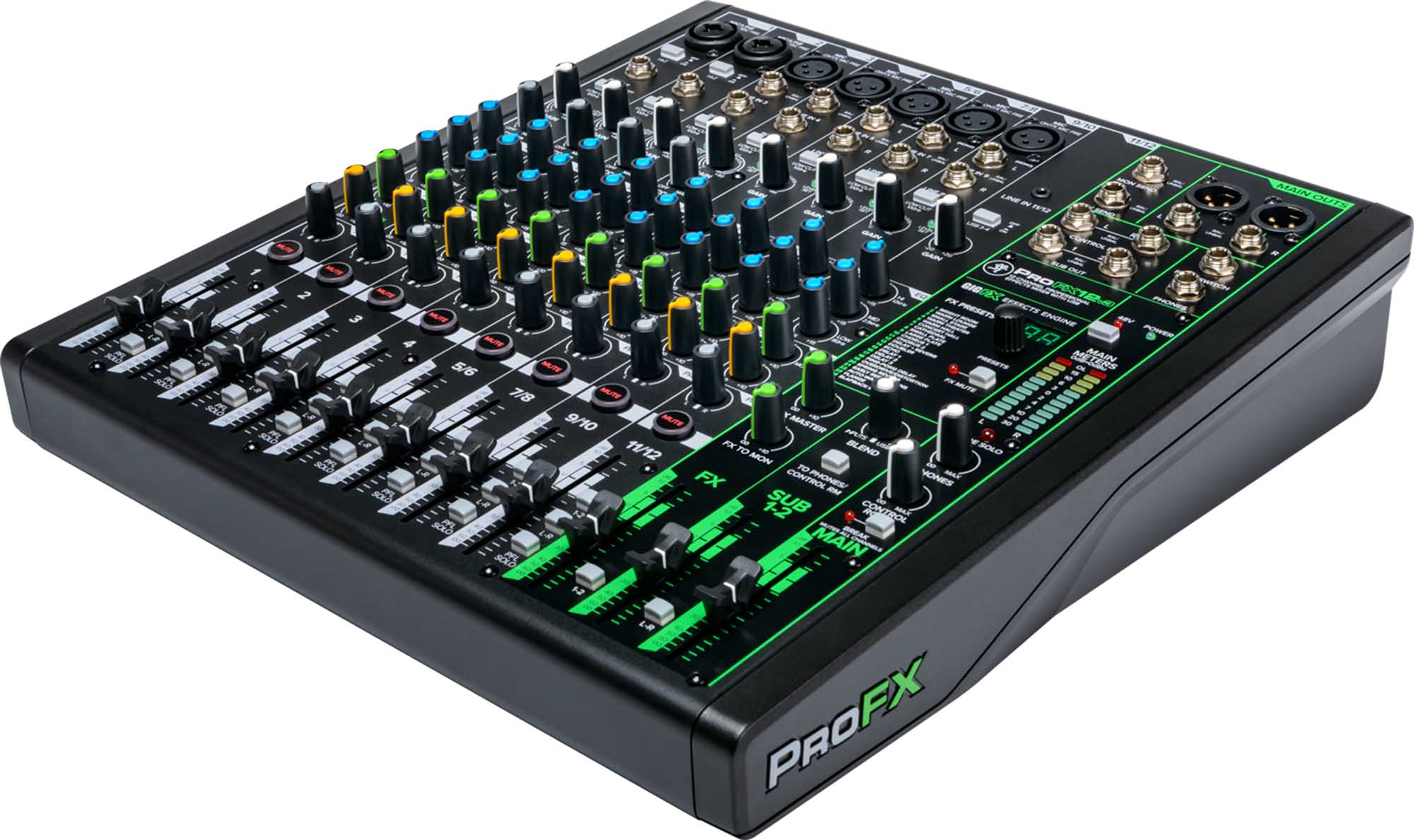Mackie ProFX12v3, 12-Channel Professional Effects Mixer with Built-In FX - Hollywood DJ
