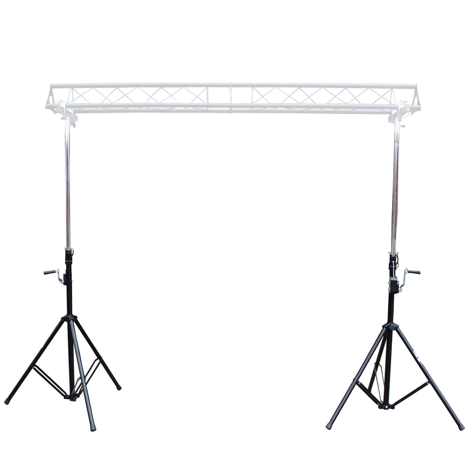 ProX T-LS35C-STAND, Set of (2) 9.5 Ft Crank Stands with T-Bars Supports Triangle Truss Segments for DJ Lighting - Hollywood DJ