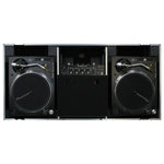 Odyssey FZGSLBM12WR DJ Flight Coffin Case for 12″ Format DJ Mixer and Two Battle Position Turntables - Hollywood DJ
