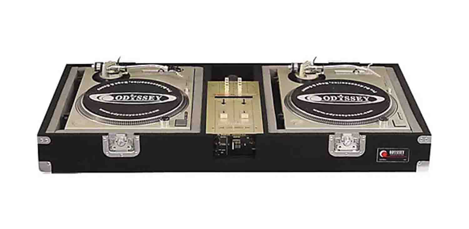 Odyssey CVX06BM Carpeted Case for Vestax PMC-06PRO Mixer and 2 Turntables - Hollywood DJ
