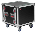 Gator Cases G-TOUR SHK8 CAS, 8U Shock Road Rack Case with Casters - Hollywood DJ