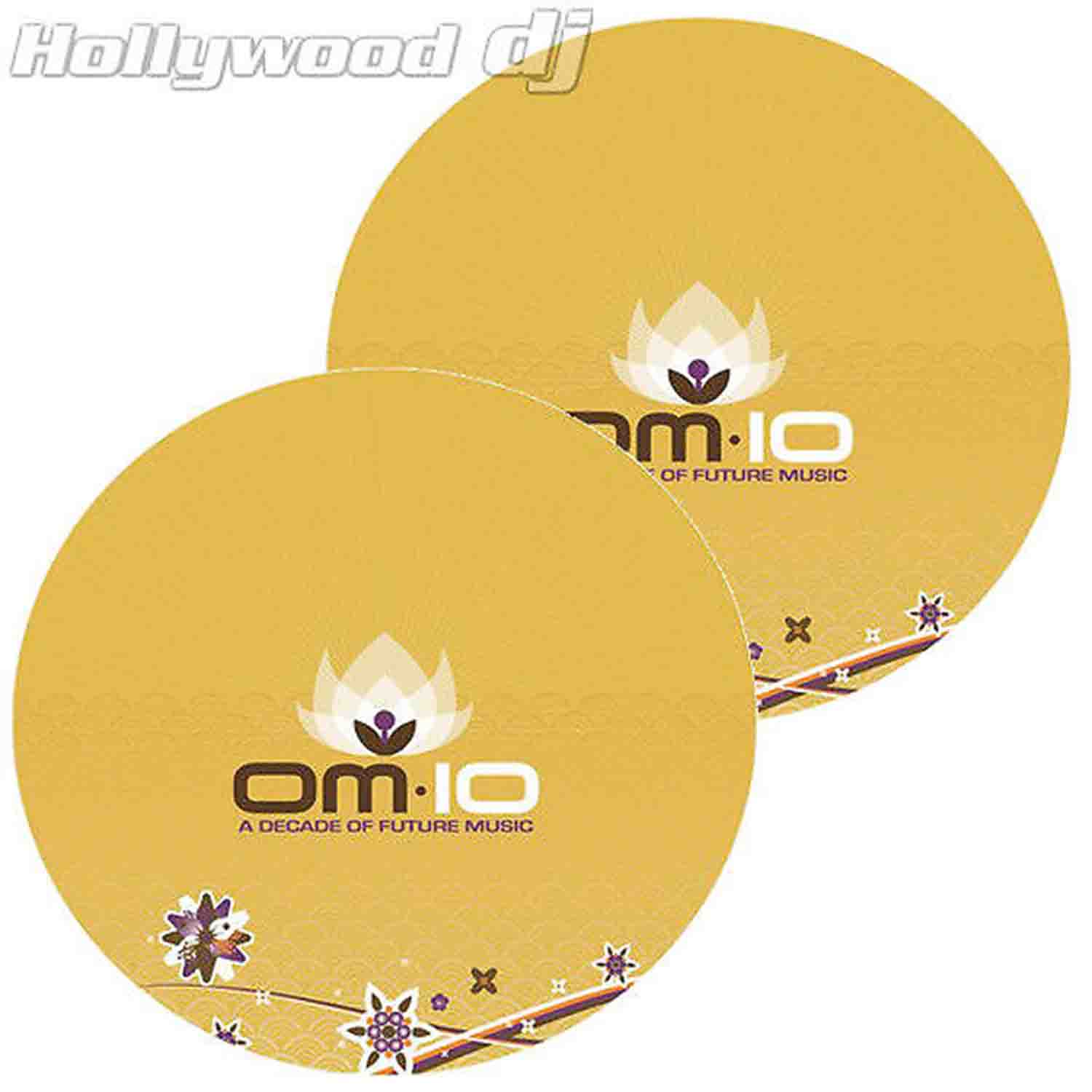 Sicmats DJ Slipmats OM RECORDS Technics Turntable Slip Mat Set Scratch Pad - Pair - Hollywood DJ