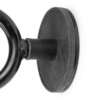 Levy's Leathers LVY-FGHNGR-BKBK Black Forged Guitar Hanger with Black Leather - Hollywood DJ