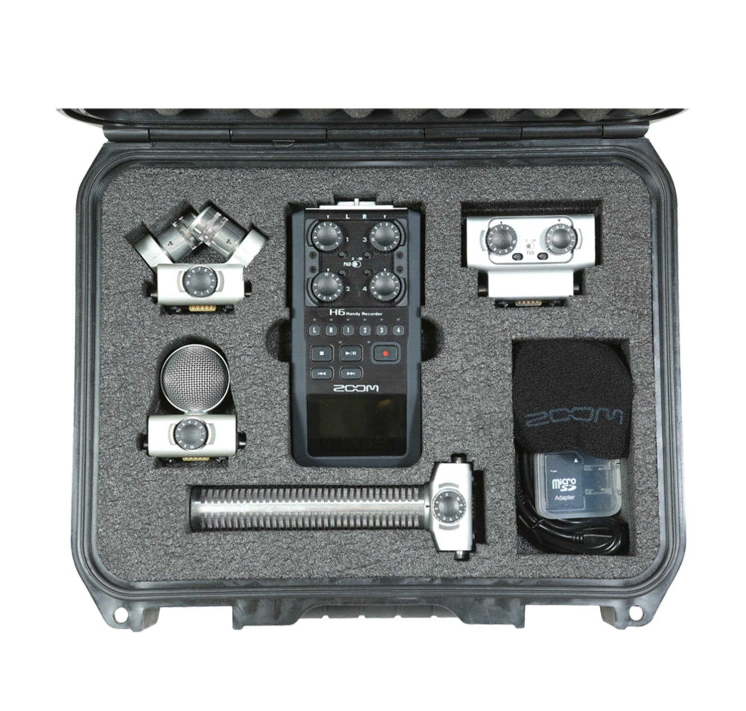 SKB Cases 3i-1209-4-H6B iSeries Case for Zoom H6 Broadcast Recorder Kit - Hollywood DJ