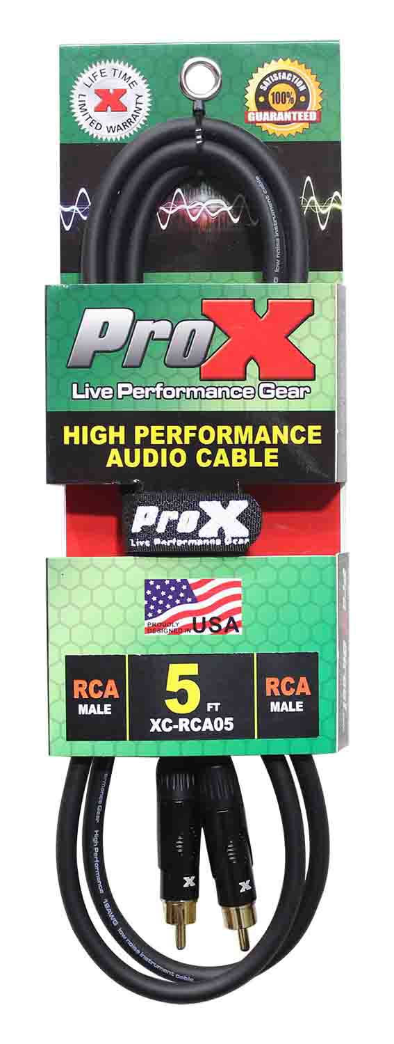 Prox XC-RCA05 High Performance Audio Cable RCA to RCA - 5 Feet - Hollywood DJ