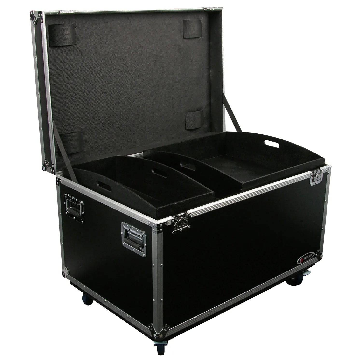 Odyssey FZUT2W, 42″ X 27″ X 23″ Interior Utility Trunk Touring Flight Case With Organizing Trays And Dividers - Hollywood DJ