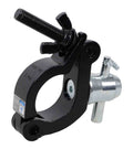 ProX T-C15-BLK Side Entry Clamp with Reversed Elbow and Half Coupler for 2 Inch Tube Trussing - Black - Hollywood DJ