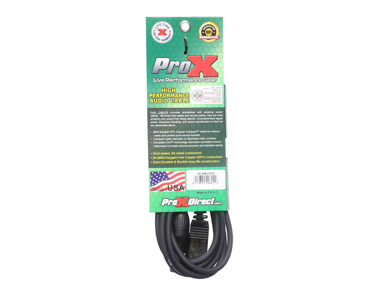 ProX XC-USB-XLR10 XLR-F to USB High Performance Audio Cable - 10 Feet by ProX Cases